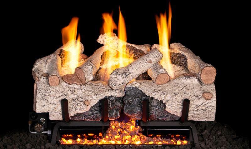 G10 Vent-Free Charred Alpine Birch Gas Log Set - Patio u0026 Pizza Outdoor  Furnishings
