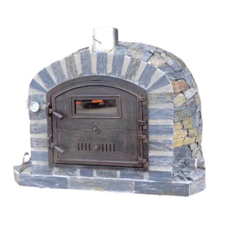 Lisboa PREMIUM Brick Pizza Oven with Stone Finish by Authentic Pizza Ovens