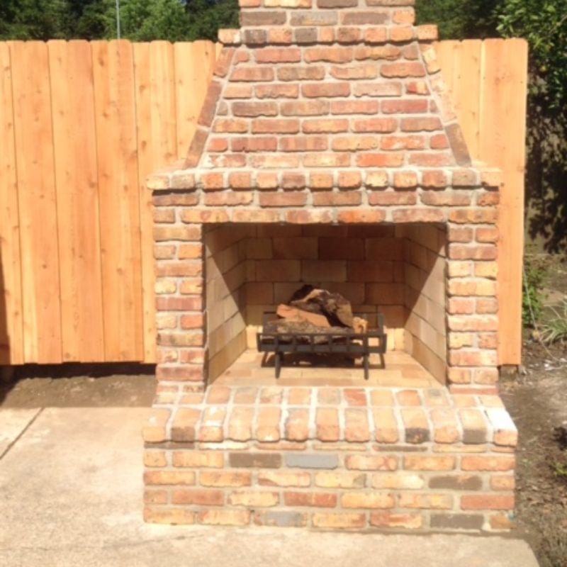 Mason-Lite Fireplace with Full Running Firebrick Panel Kit