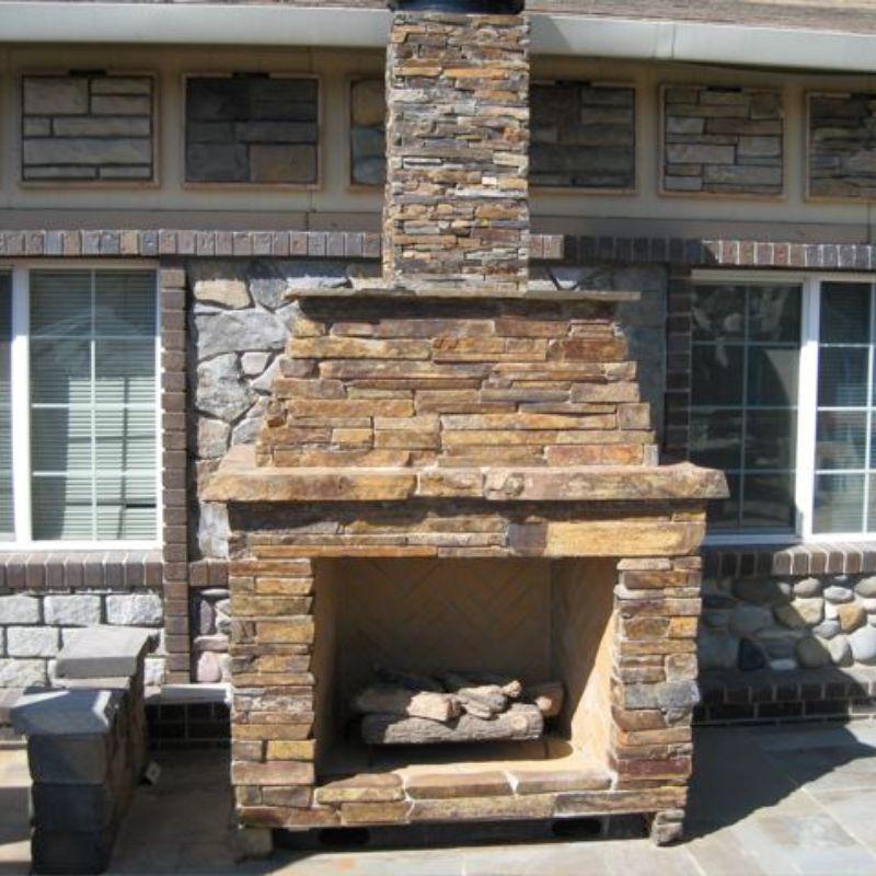 Mason-Lite Outdoor Fireplace
