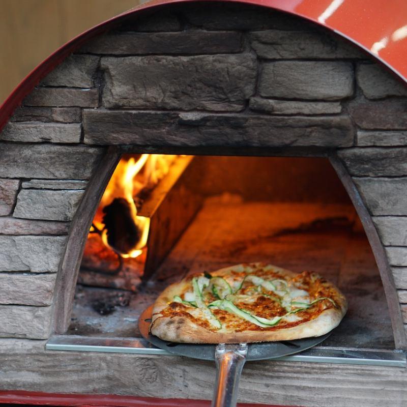 Authentic pizza cooked in Maximus Arena Outdoor wood pizza oven