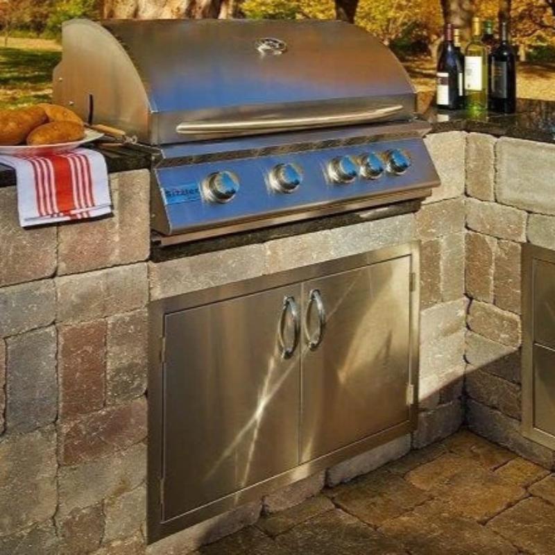 Outdoor Kitchen Kits  Necessories Grill Island Kit - Patio & Pizza Outdoor  Furnishings